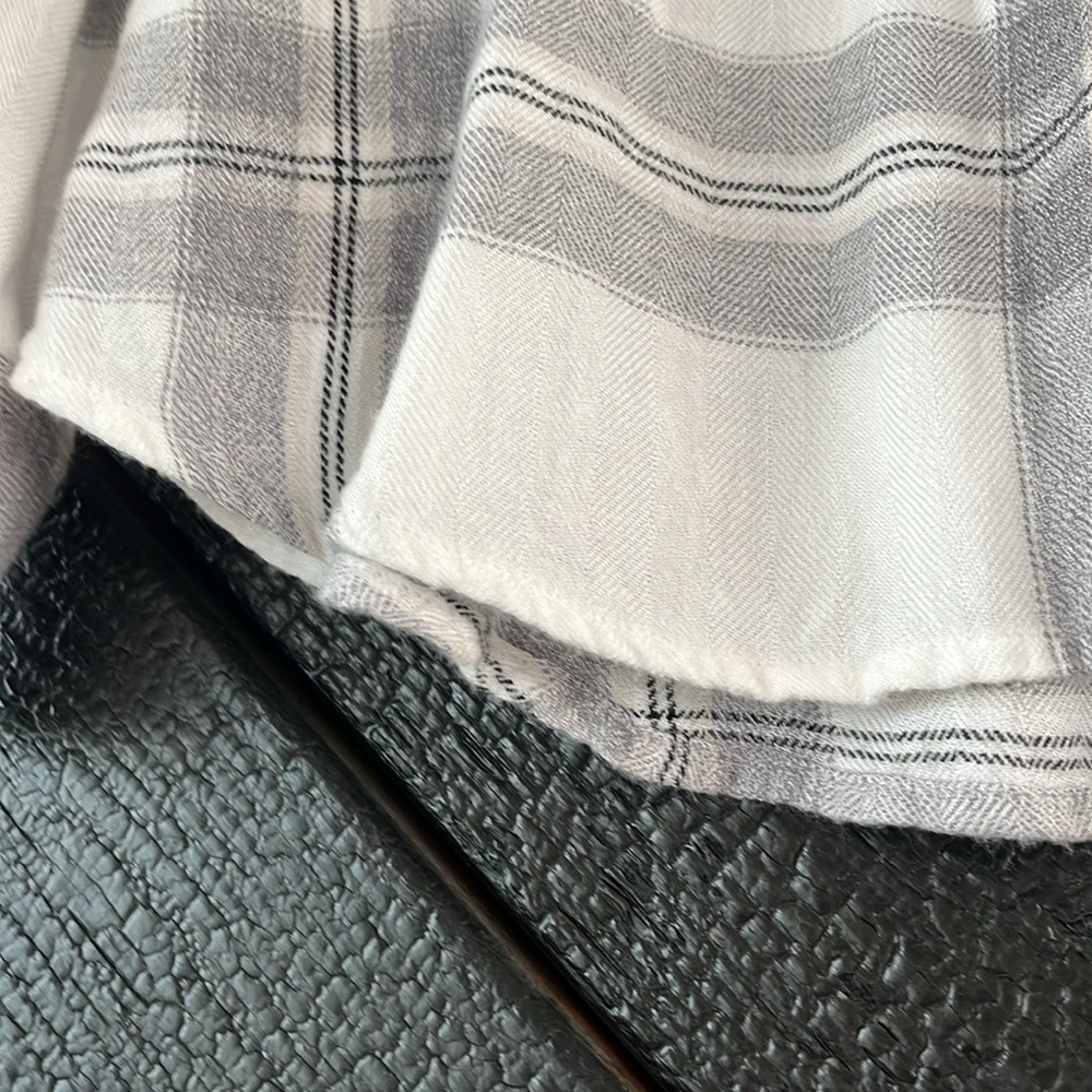 Rails White And Grey Plaid Flannel - image 3